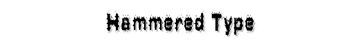 Hammered Type font